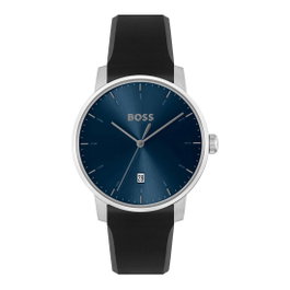 Boss 1514131 Reloj analógico para hombre con correa de caucho negra