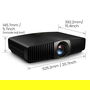 BenQ W5850 Proyector 4K UHD Láser para Cine en Casa, 2600 Lúmenes ANSI, DLP, 3840x2160, 3D, HDR10/10+, Zoom 1.6:1, HDMI, Ethernet, RS-232
