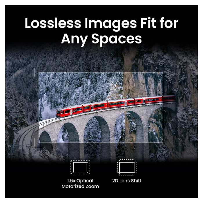 BenQ W5850 Proyector 4K UHD Láser para Cine en Casa, 2600 Lúmenes ANSI, DLP, 3840x2160, 3D, HDR10/10+, Zoom 1.6:1, HDMI, Ethernet, RS-232