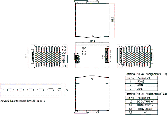 Mean Well SDR-Serie 48V 480W Fuente de alimentación para riel DIN con función paralela Mean Well SDR-Serie 48V 480W Fuente de alimentación para riel DIN con función paralela