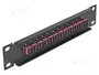 DeLOCK Patchpanel de fibra óptica 10″ 12 Puertos SC Simplex Negro/Violeta