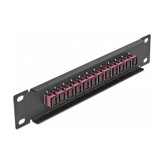 DeLOCK Patchpanel de fibra óptica 12 puertos SC Simplex 10″ violeta/negro
