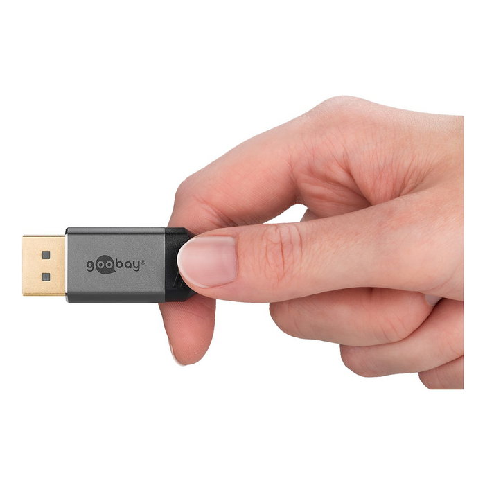 Goobay Plus DisplayPort 1.4 Cable 8K @ 60Hz (gris, 1 metro)