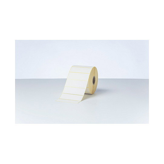 Brother Caja de 8 rollos de etiquetas térmicas blancas 76mm x 26mm