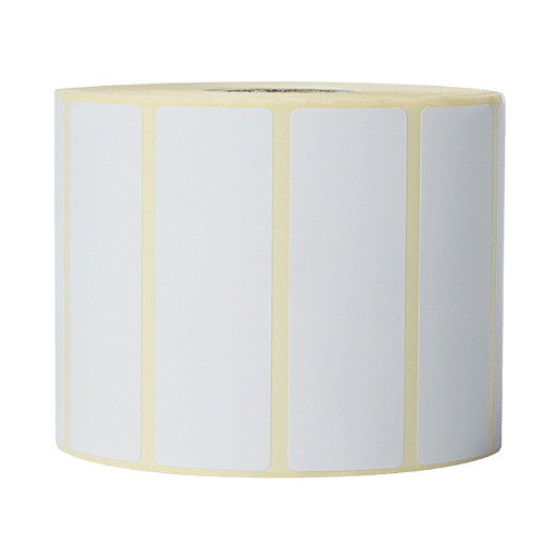 Brother Caja de 8 rollos de etiquetas térmicas blancas 76mm x 26mm