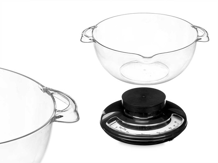 Kinvara Báscula de Cocina 5Kg con Recipiente 2000ml, Plástico ABS y PS, Medidas 26x17.5x22.5cm (Set de 8)