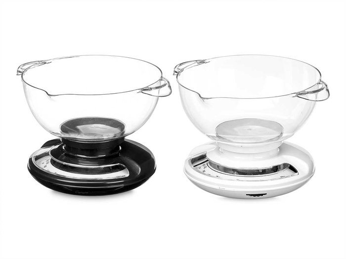 Kinvara Báscula de Cocina 5Kg con Recipiente 2000ml, Plástico ABS y PS, Medidas 26x17.5x22.5cm (Set de 8)