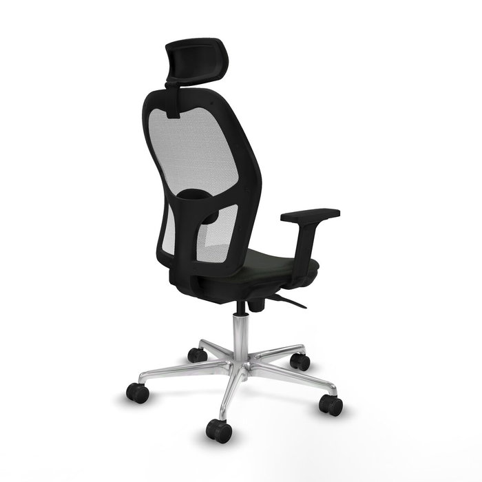 PIQUERAS Y CRESPO Silla de oficina Jorquera con mecanismo Sincro, Tela Negra y Malla Blanca PIQUERAS Y CRESPO Silla de oficina Jorquera con mecanismo Sincro, Tela Negra y Malla Blanca