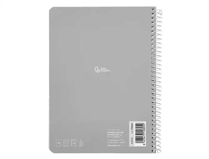 Liderpapel Cuaderno Espiral A5 Smart Tapa Blanda 80 Hojas 75gr Pauta 2,5mm Colores Surtidos Liderpapel Cuaderno Espiral A5 Smart Tapa Blanda 80 Hojas 75gr Pauta 2,5mm Colores Surtidos