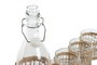 DKD Home Decor Set de 5 Botellas de Cristal Natural