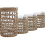 DKD Home Decor Set de 5 Botellas de Cristal Natural