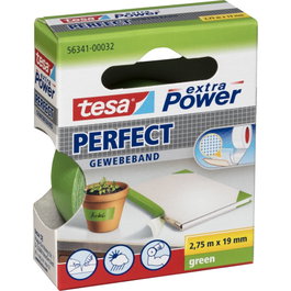 Tesa Cinta Adhesiva de Tela Extra Power Perfect Green 19mm x 2,75m