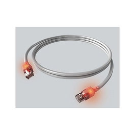 Easylan Cable de Red RJ45 S/FTP Cat.6A (Clase EA) 1m, Gris, con Conector saCon, DualBoot LED, LSOH