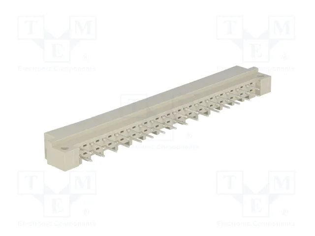 HARTING Conector de datos DIN 41612, 32 pines, macho, recto, THT