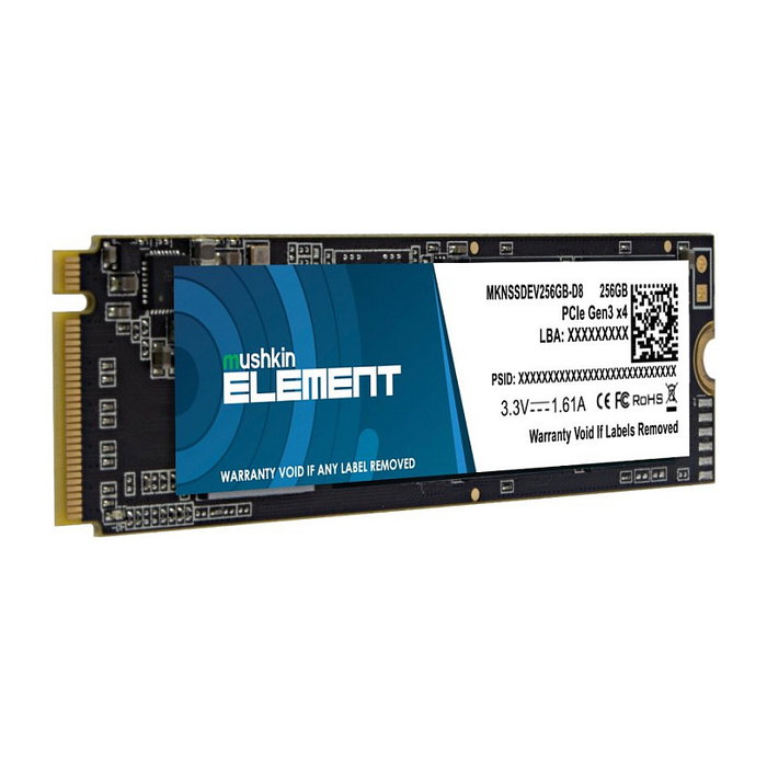 Mushkin M.2 256GB NVMe PCIe3.0 x 4 SSD Unidad de Estado Sólido, Velocidad Lectura 2000 MB/s Escritura 1400 MB/s