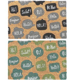 DKD Home Decor Felpudo Básico Marrón Negro 40 x 1.5 x 60 cm (2 Unidades)