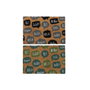 DKD Home Decor Set de 2 Felpudos de Fibra de Coco HOLA, Surtido de Colores