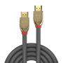 LINDY Cable HDMI 2.0 Gold Line 5 m, 4K Ultra HD, Gris y Oro
