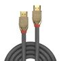 Lindy 37864 Cable HDMI 2.0 Estándar 5 m, 4K Ultra HD (4096x2160), Conectores Chapados en Oro, Color Gris y Oro