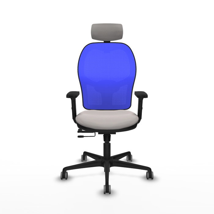 PIQUERAS Y CRESPO Silla de oficina Jorquera con mecanismo Sincro/Traslack, Azul y Blanco PIQUERAS Y CRESPO Silla de oficina Jorquera con mecanismo Sincro/Traslack, Azul y Blanco