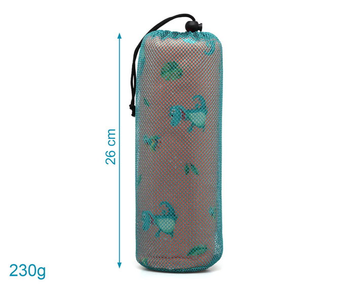 KioKids Toalla Playa Microfibra Cocodrilo Naranja 75x150cm con Bolsa de Transporte