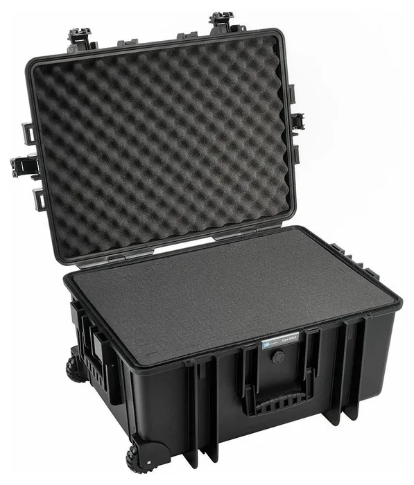 B&W Outdoor Case Type 6800 Negro con Inserción de Espuma