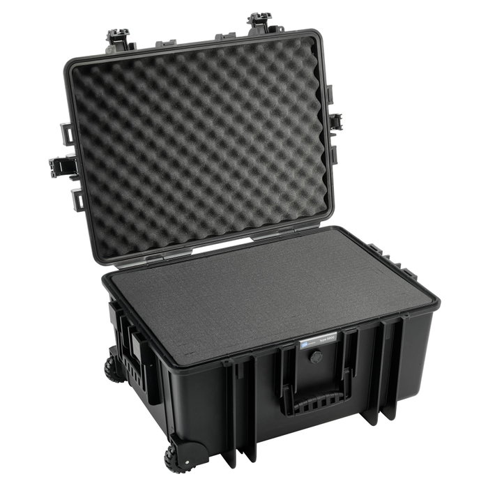 B&W Outdoor Case Type 6800 Negro con Inserción de Espuma