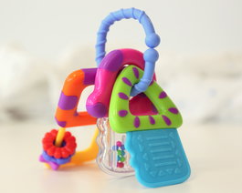 KioKids Llavero Sonajero Mordedor para Bebé +3 Meses