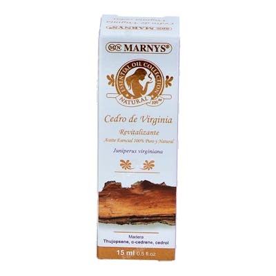 MARNYS Aceite Esencial Puro de Cedro de Virginia 15 ml - Juniperus virginiana, Repelente de Insectos Natural, Uso Externo Diluido para Masaje Relajante MARNYS Aceite Esencial Puro de Cedro de Virginia 15 ml - Juniperus virginiana, Repelente de Insectos Natural, Uso Externo Diluido para Masaje Relajante