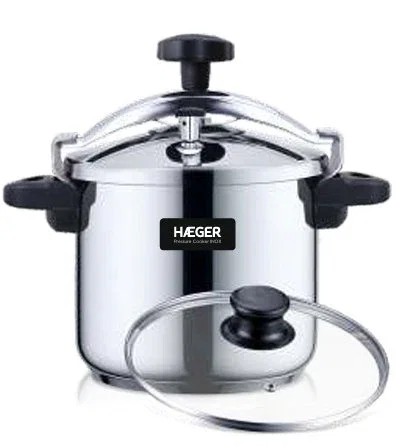 Häcker PC-10S.021A Olla a Presión 10 Litros Acero Inoxidable, 24 cm, para Cocinas de Inducción, Gas, Eléctrica y Cerámica