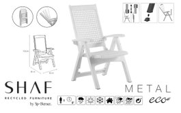 SHAF Sillón Plegable Blanco para 4 Personas