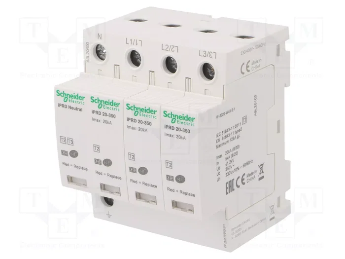 Schneider Electric Limitador de Sobretensiones ACTI9 3+N Tipo 2 Schneider Electric Limitador de Sobretensiones ACTI9 3+N Tipo 2