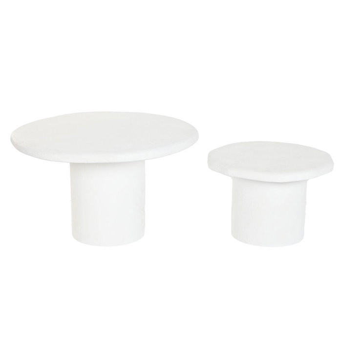 DKD Home Decor Set de 2 Mesas de Centro de Madera Reciclada 75x75x46,5 cm