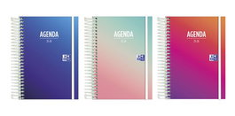 Oxford Agenda Escolar Gradient Espiral 8º DP T-Extradura C-Surtidos 2025-2026 Castellano con Tapa Extradura y Zona Quicknotes Compatible con Scribzee