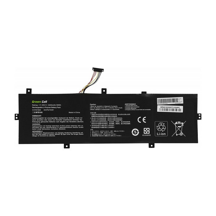 Green Cell Batería AS163 para ASUS ZenBook UX430, UX430U, UX430UA, UX430UN, UX430UQ - 3400 mAh Green Cell Batería AS163 para ASUS ZenBook UX430, UX430U, UX430UA, UX430UN, UX430UQ - 3400 mAh
