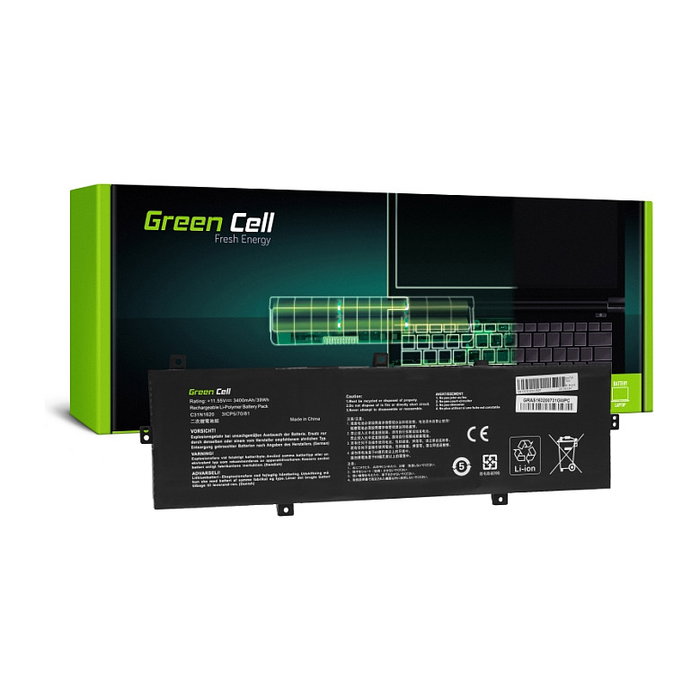 Green Cell Batería AS163 para ASUS ZenBook UX430, UX430U, UX430UA, UX430UN, UX430UQ - 3400 mAh Green Cell Batería AS163 para ASUS ZenBook UX430, UX430U, UX430UA, UX430UN, UX430UQ - 3400 mAh