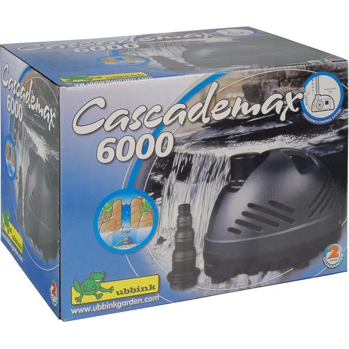 Ubbink Cascademax 6000 Bomba de Cascada 6600 l/h, Altura 4 m, 40 W, UBB8711465513135