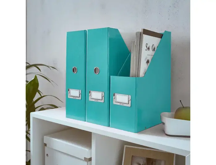 Leitz Revistero Click & Store de Cartón Plegable Turquesa Leitz Revistero Click & Store de Cartón Plegable Turquesa