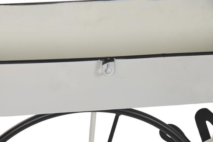 DKD Home Decor Expositor Terraza Y Jardin Blanco Negro 18 x 70 x 105 cm Welcome Bike