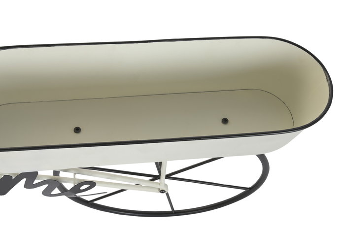 DKD Home Decor Expositor Terraza Y Jardin Blanco Negro 18 x 70 x 105 cm Welcome Bike