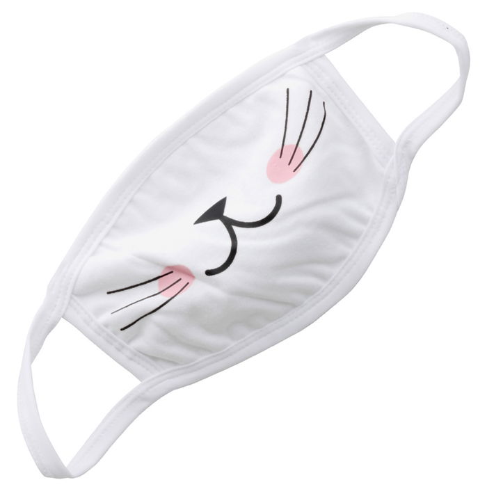 Sensly Mascarilla de Moda Algodón Lavable Talla Única Gato I Love Smile