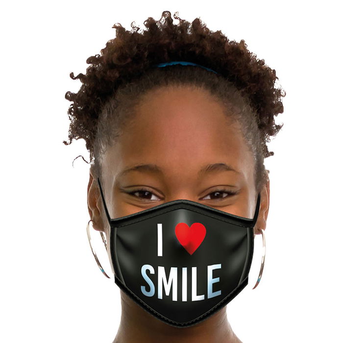 Sensly Mascarilla de Moda Algodón Lavable Talla Única Gato I Love Smile