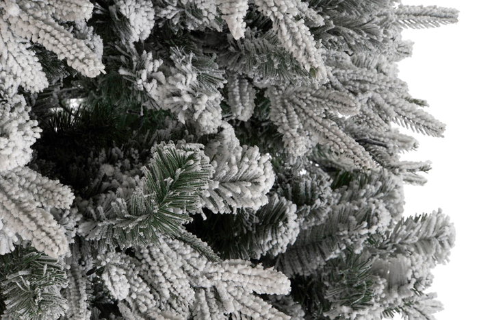 DKD Home Decor Árbol de Navidad LED Nevado Blanco 120x120x210 cm 400L