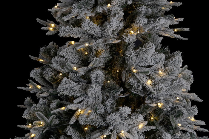 DKD Home Decor Árbol de Navidad LED Nevado Blanco 120x120x210 cm 400L