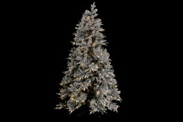 DKD Home Decor Árbol de Navidad LED Nevado Blanco 120x120x210 cm 400L
