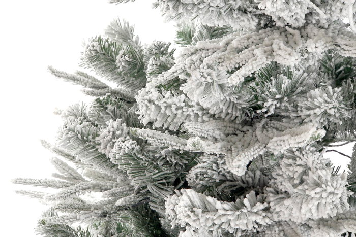 DKD Home Decor Árbol de Navidad LED Nevado Blanco 120x120x210 cm 400L