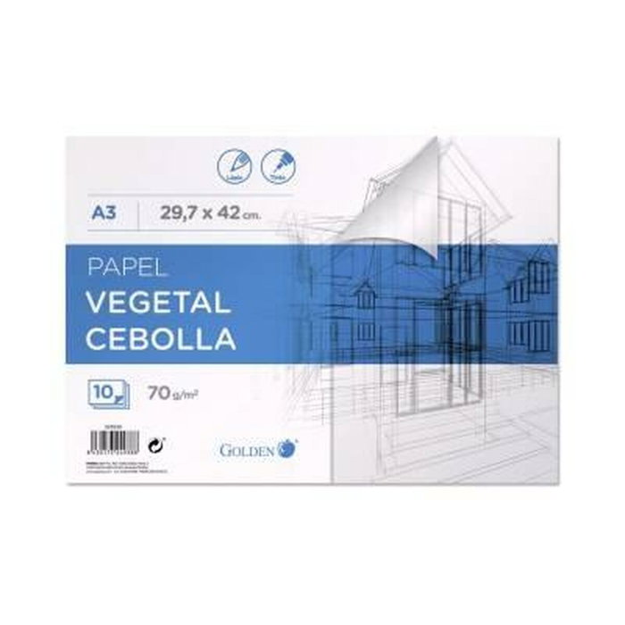 Papel Vegetal Golden A3 10 Hojas (24 Unidades)