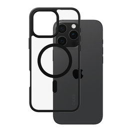 Care CARE by PanzerGlass Flagship Case Transparente con Marco Negro y MagSafe para iPhone 16 Pro Max