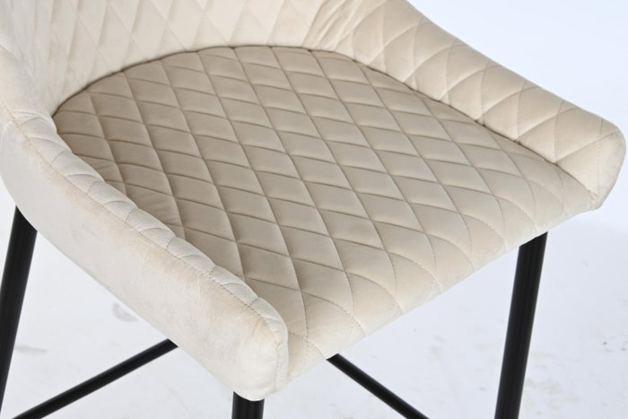 DKD Home Decor Taburete Moderno Beige Negro 55 x 100 x 48 cm Poliester Metal