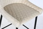 DKD Home Decor Taburete Moderno Beige Negro 55 x 100 x 48 cm Poliester Metal
